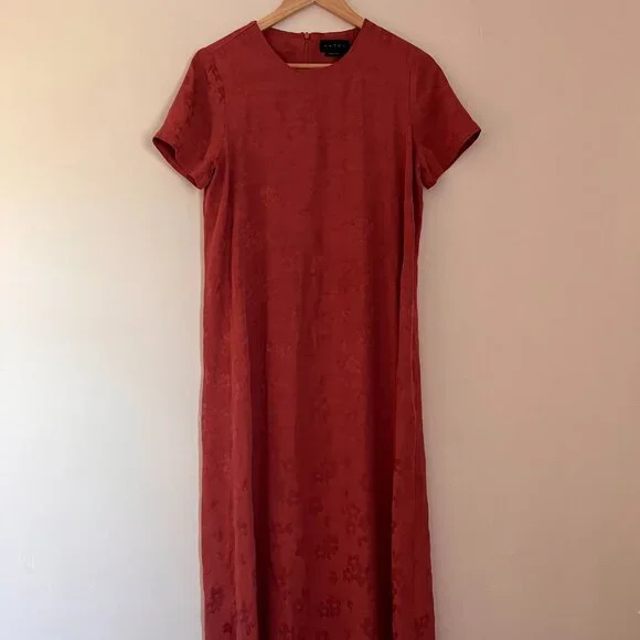 HATCH Maternity The James Dress in Faded Coral Floral | Size 2 - Picture 7 of 8